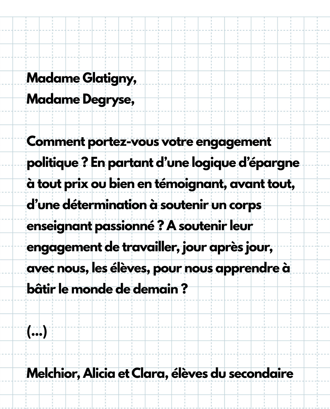Lettre ouverte 